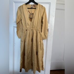 Mata Traders Long Sleeve Dress in Honeycomb Print